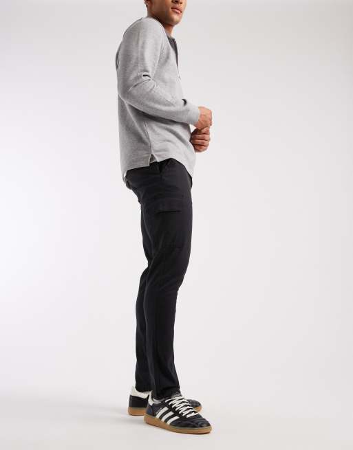 ASOS DESIGN - Pantaloni cargo skinny neri, 3 di 5