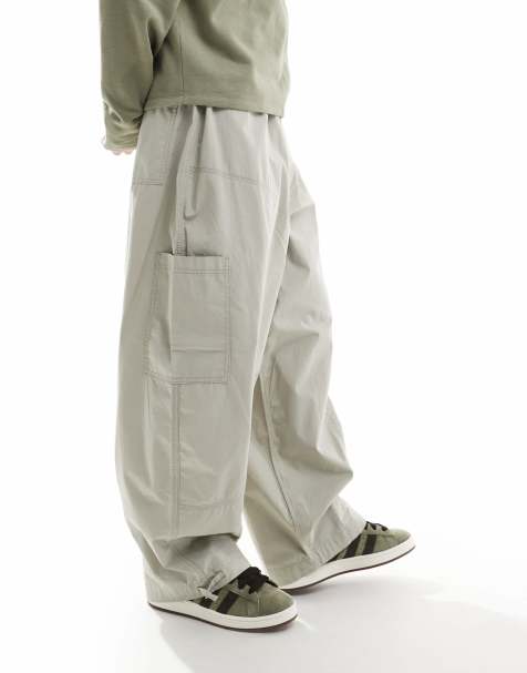 ASOS DESIGN - Pantaloni cargo super ampi grigi con pannelli - view 1