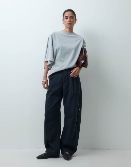 ASOS DESIGN pantaloni casual utility con dettaglio tasche neri, 1 di 5