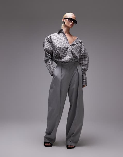 ASOS DESIGN - Pantaloni cocoon sartoriali grigio chiaro - view 1