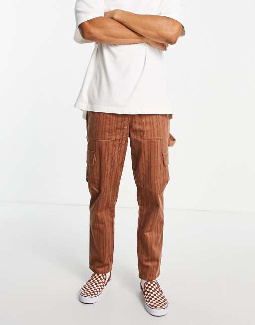 ASOS DESIGN - Pantaloni comodi stile skater in velluto a coste marrone