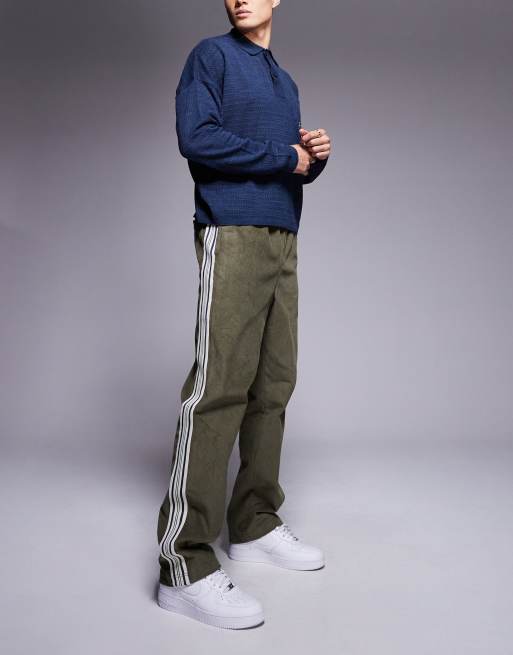 Pantaloni converse verdi strisce bianche clearance