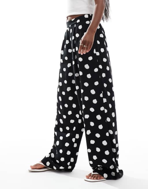 ASOS DESIGN - Pantaloni con stampa a pois, 5 di 5
