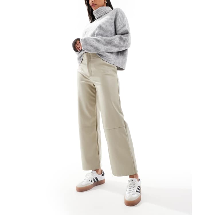 Pantaloni corti pelle clearance