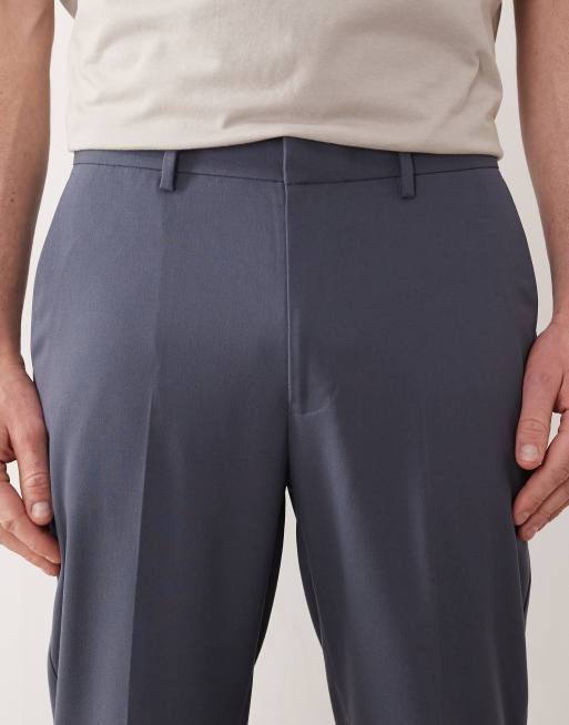 ASOS DESIGN - Pantaloni da abito affusolati blu, 4 di 5