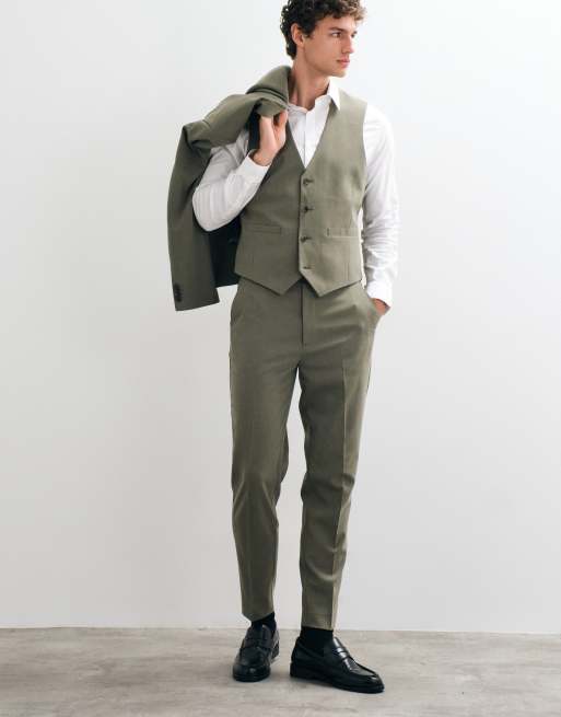 ASOS DESIGN - Pantaloni da abito affusolati kaki, 3 di 3