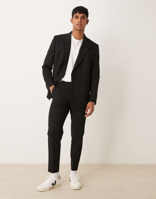ASOS DESIGN - Pantaloni da abito affusolati, colore nero
