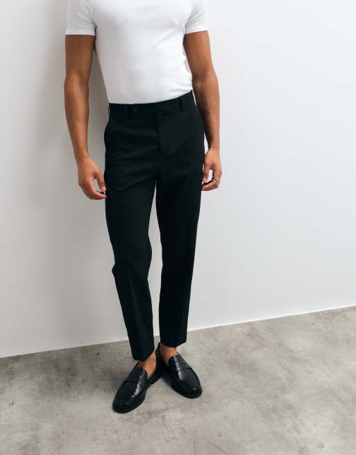 ASOS DESIGN - Pantaloni da abito affusolati, colore nero, 2 di 5