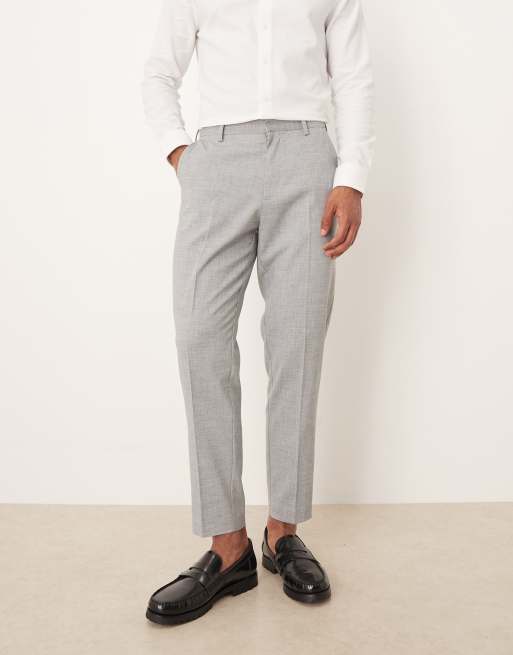 ASOS DESIGN - Pantaloni da abito affusolati grigio mélange, 2 di 5