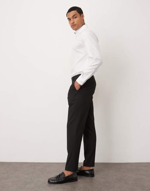 ASOS DESIGN - Pantaloni da abito affusolati neri, 3 di 5