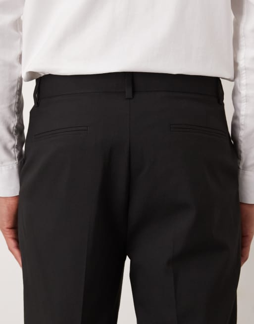 ASOS DESIGN - Pantaloni da abito affusolati neri, 4 di 5