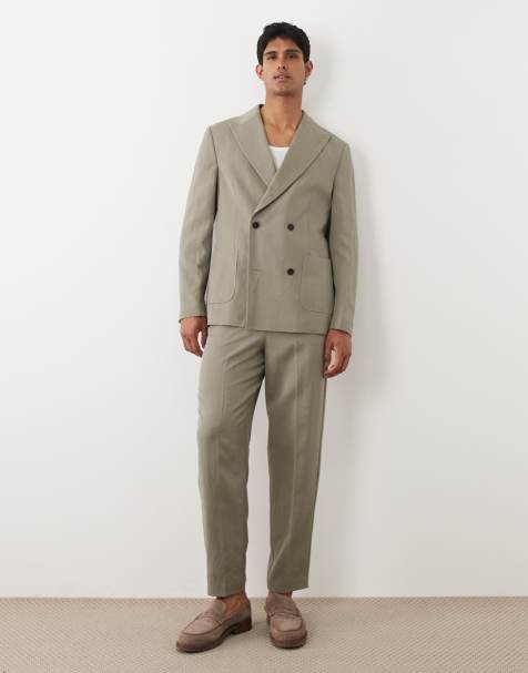 ASOS DESIGN - Pantaloni da abito affusolati vestibilità comoda verde scuro - view 1
