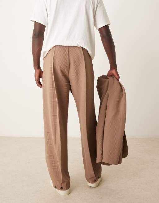 Wide Leg Pantaloni Marroni Zara PANTALONI CROP FLUIDI Marrone ZARA