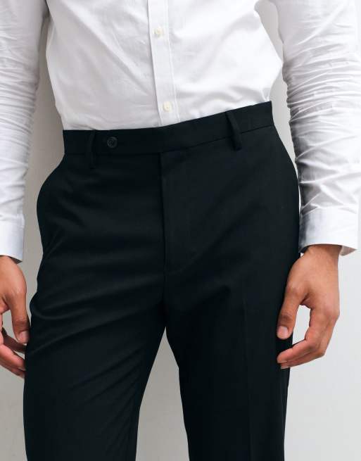 ASOS DESIGN - Pantaloni da abito dritti neri, 4 di 5