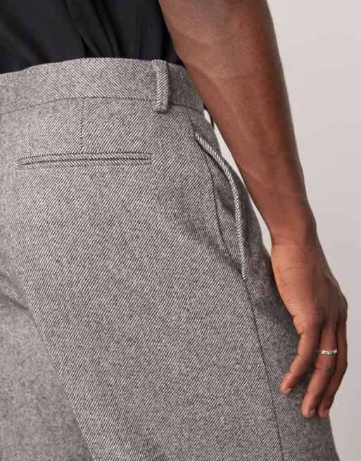 ASOS DESIGN - Pantaloni da abito pesanti con fondo ampio grigi, 2 di 5
