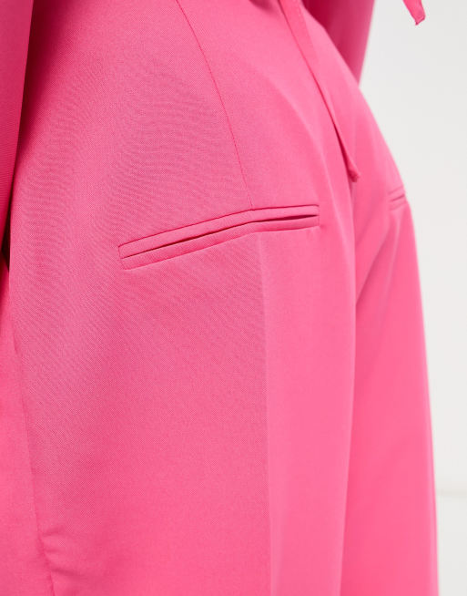 ASOS DESIGN - Pantaloni da abito rosa oversize a palloncino con lacci, 5 di 5