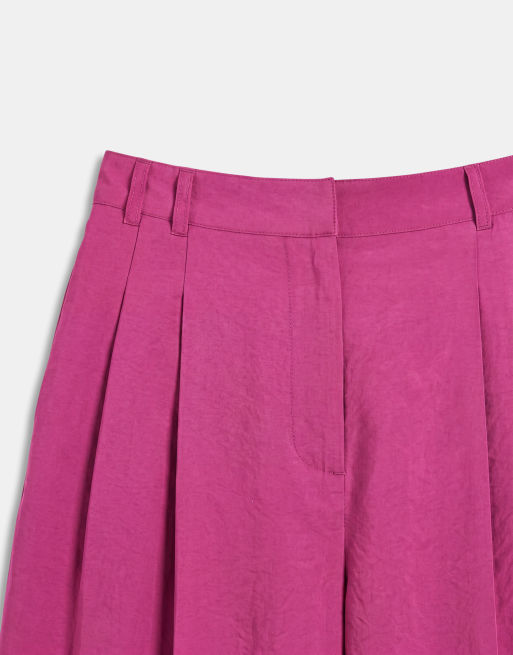 ASOS DESIGN pantaloni da abito sartoriali affusolati morbidi in viola, 10 di 10