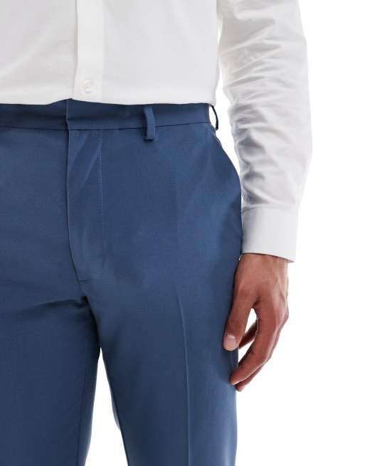 ASOS DESIGN - Pantaloni da abito skinny blu, 5 di 5
