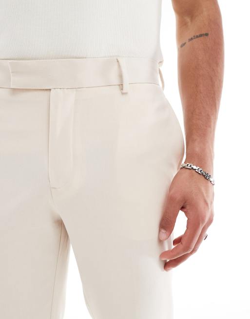 ASOS DESIGN - Pantaloni da abito skinny color pietra elasticizzati in quattro direzioni, 4 di 5