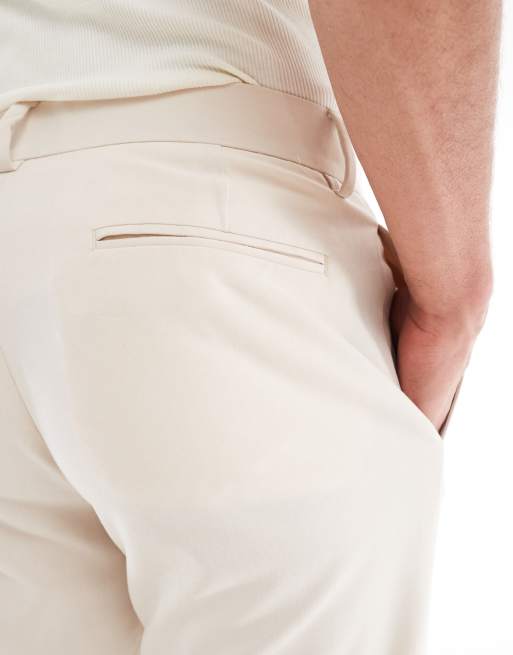 ASOS DESIGN - Pantaloni da abito skinny color pietra elasticizzati in quattro direzioni, 5 di 5