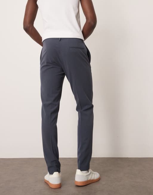 ASOS DESIGN - Pantaloni da abito skinny elasticizzati in quattro direzioni blu navy, 3 di 5