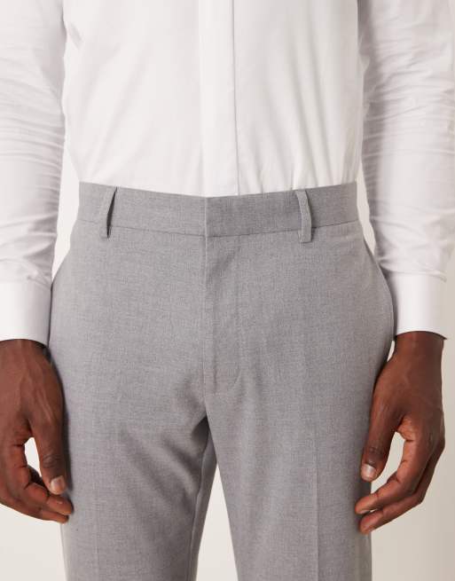 ASOS DESIGN - Pantaloni da abito skinny grigio chiaro, 2 di 5