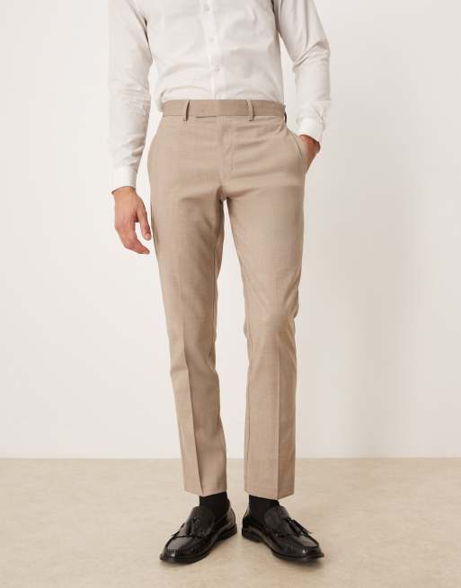 ASOS DESIGN - Pantaloni da abito skinny marroni a quadri, 2 di 5