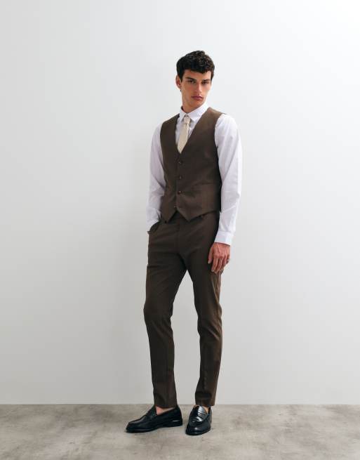 ASOS DESIGN - Abito skinny marrone, 2 di 3