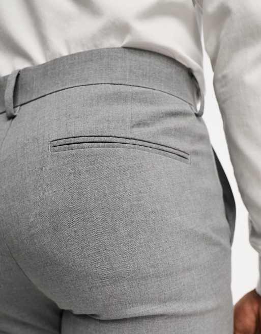 ASOS DESIGN - Pantaloni da abito slim grigi, 4 di 5