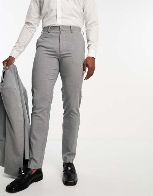 ASOS DESIGN - Pantaloni da abito slim grigi, 5 di 5