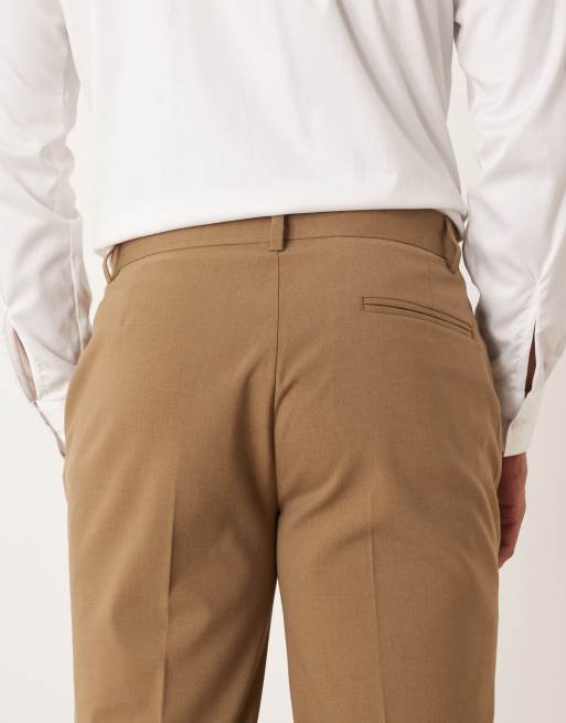ASOS DESIGN - Pantaloni da abito slim marroni, 4 di 5