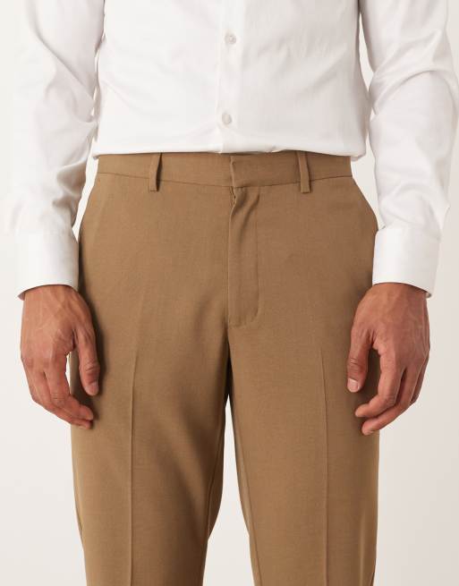 ASOS DESIGN - Pantaloni da abito slim marroni, 5 di 5