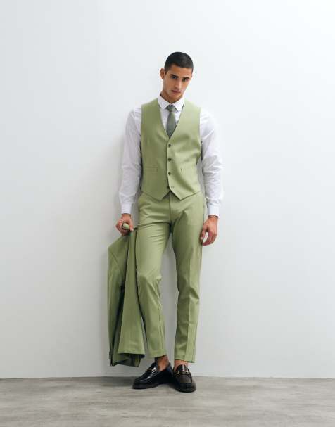 ASOS DESIGN - Pantaloni da abito slim verdi - view 1