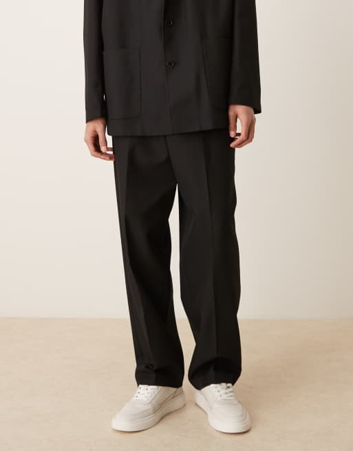 ASOS DESIGN - Pantaloni da abito super affusolati in twill neri, 2 di 5