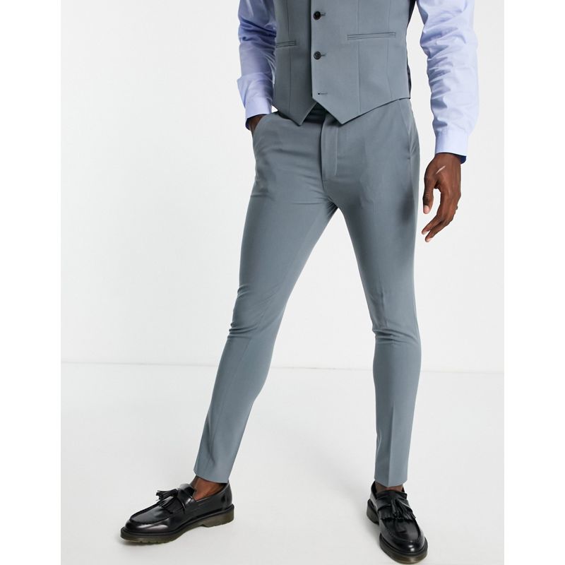 hoxfM Pantaloni da abito DESIGN - Abito super skinny blu tenue