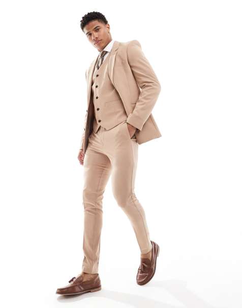 ASOS DESIGN - Pantaloni da abito super skinny color pietra scuro - view 1
