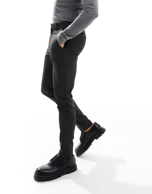 ASOS DESIGN - Pantaloni da abito super skinny nero puntinato, 4 di 5