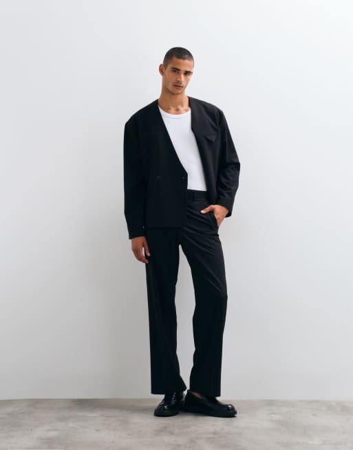 ASOS DESIGN - Abito ampio in twill nero, 3 di 3