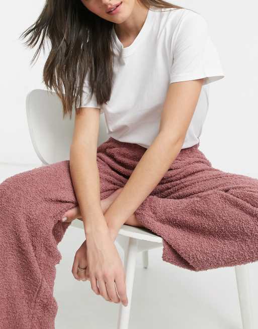 ASOS DESIGN - Pantaloni da casa Mix & Match soffici marroni, 4 di 4