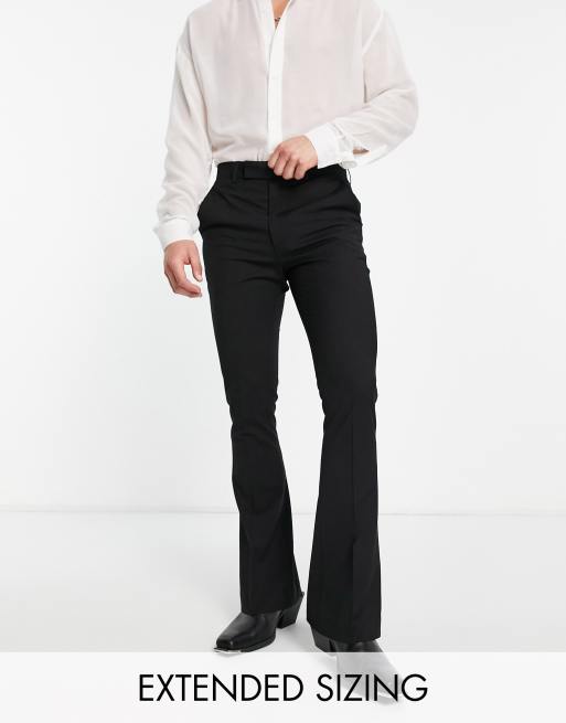 Pantaloni da smoking skinny neri a zampa Asos Uomo Abbigliamento Pantaloni e jeans Pantaloni Pantaloni a zampa 