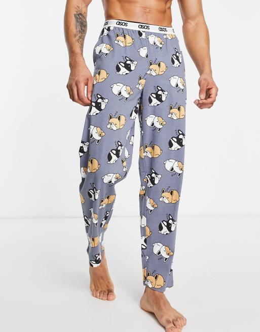 ASOS DESIGN - Pantaloni del pigiama con stampa di carlini