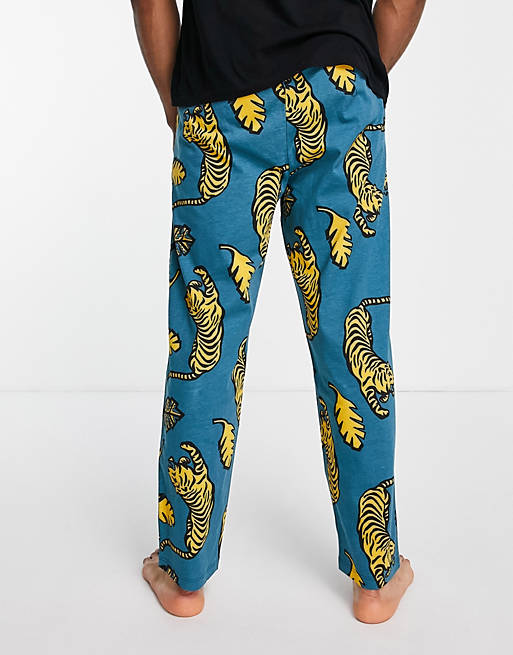 Pantaloni del pigiama con stampa di tigri Asos Uomo Abbigliamento Abbigliamento per la notte Loungewear 