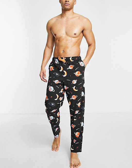 Asos Uomo Abbigliamento Abbigliamento per la notte Loungewear Pantaloni del pigiama con stampa universo 