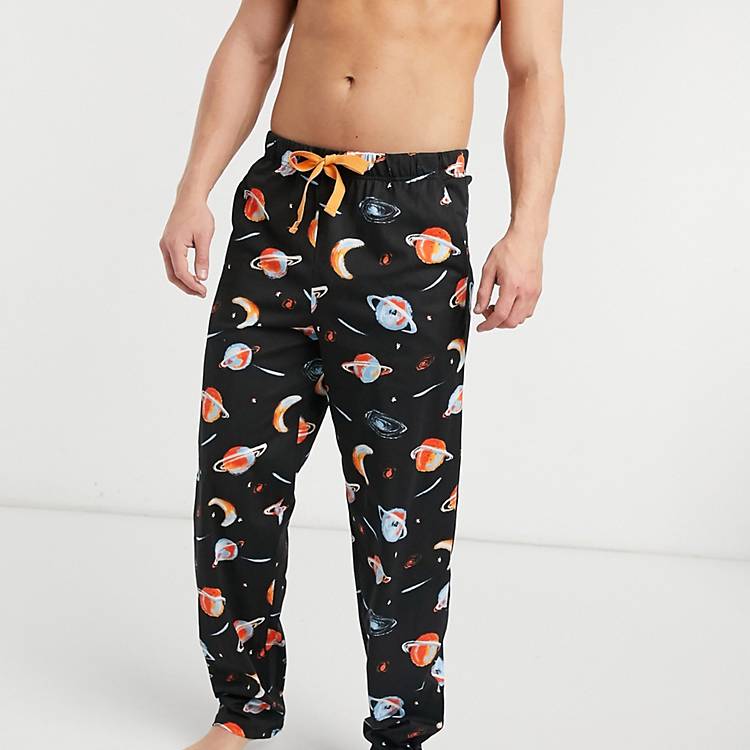 Pantaloni del pigiama con stampa universo Asos Uomo Abbigliamento Abbigliamento per la notte Loungewear 
