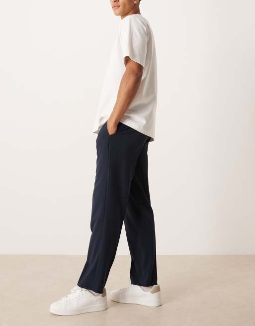 ASOS DESIGN - Pantaloni dritti eleganti blu navy, 3 di 5