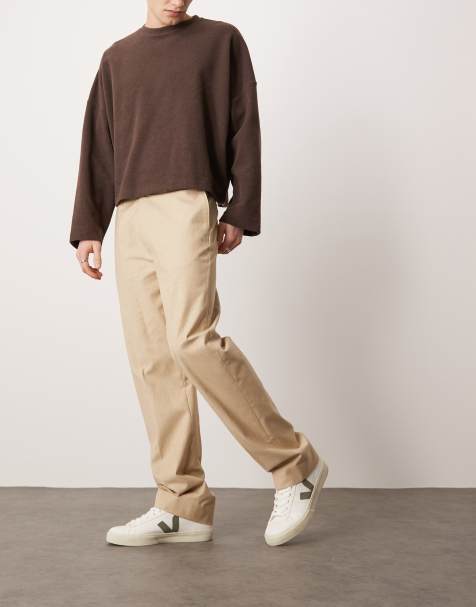 ASOS DESIGN - Pantaloni dritti eleganti color pietra effetto lino - view 1