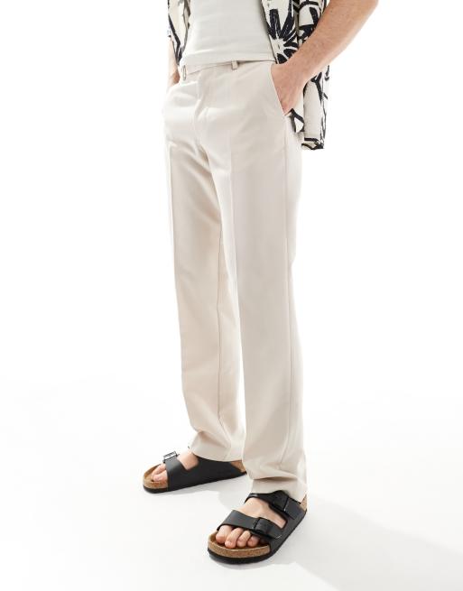 ASOS DESIGN - Pantaloni dritti eleganti color pietra, 2 di 5
