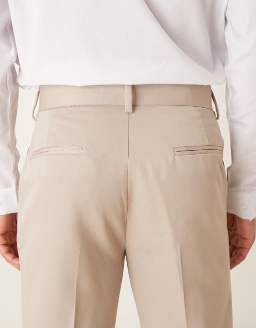 ASOS DESIGN - Pantaloni dritti eleganti color pietra, 5 di 5