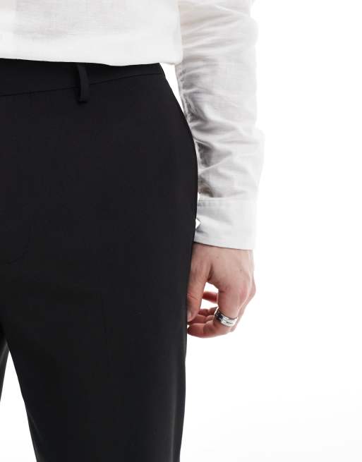 ASOS DESIGN - Pantaloni dritti eleganti neri, 4 di 5