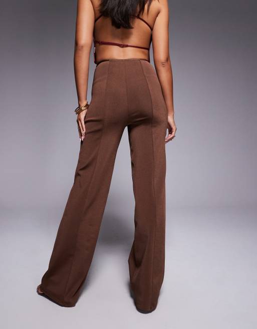ASOS DESIGN - Pantaloni dritti fascianti color cioccolato, 2 di 5